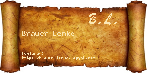 Brauer Lenke névjegykártya
